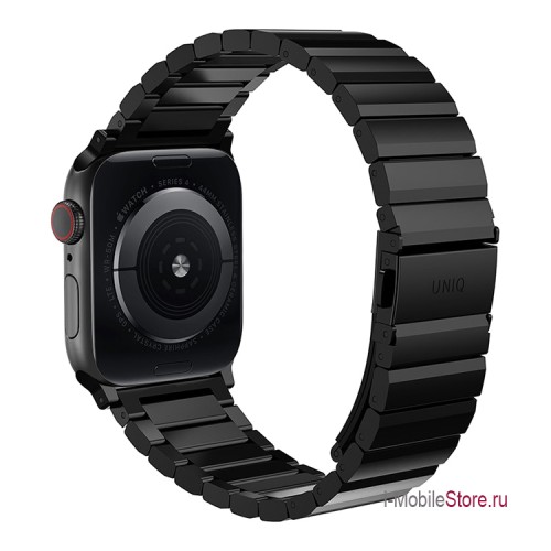 Ремешок Uniq Strova Strap Link Steel для Apple Watch 49-46-45-44 мм, черный