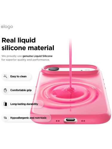 Elago для iPhone Air чехол Magnetic Silicone Ice Red (MagSafe)