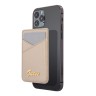 Бумажник Guess Wallet Cardslot Magsafe Saffiano Script logo, золотой