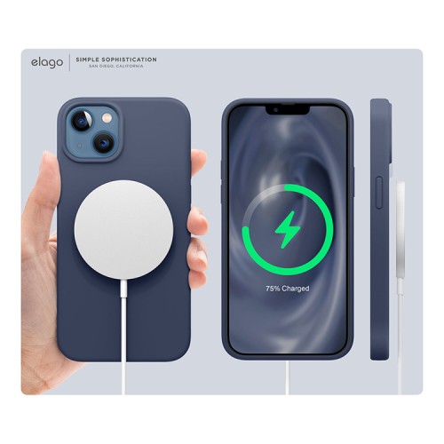 Чехол Elago Soft Silicone для iPhone 13, синий