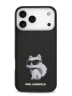 Karl Lagerfeld для iPhone 17 Pro Max чехол IML Aquarelle Choupette Metal cam Hard Black (MagSafe)