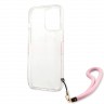 Чехол Guess CAMO Hard +Nylon hand cord для iPhone 13 Pro, розовый