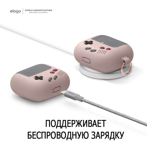 Чехол Elago Unique AW5 Game console Hang case для AirPods 3 (2021), розовый