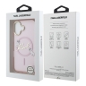 Karl Lagerfeld для iPhone 17 чехол IML NFT Choupettes Script logo Metal Cam прозрачный/розовый (MagSafe)