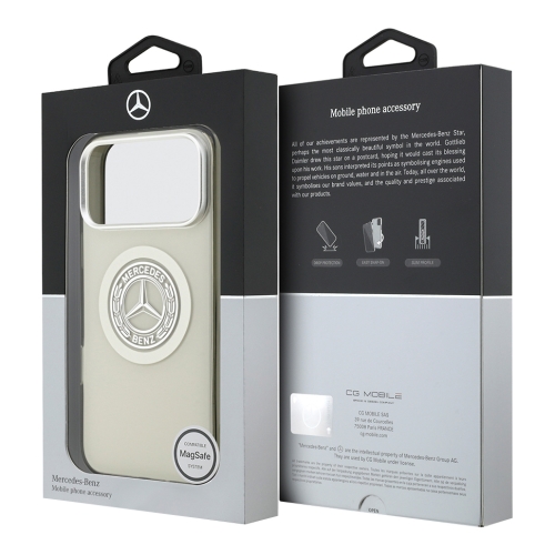 Mercedes для iPhone 17 Pro чехол IML Double Layer Vintage Logo Metal Cam Hard Grey (MagSafe)