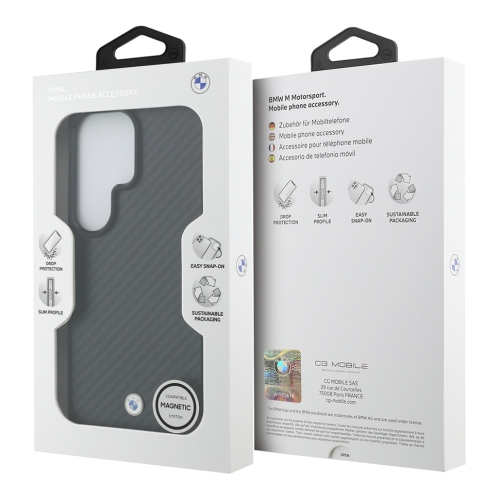 BMW для Galaxy S26 Ultra чехол M-series Kevlar Matt with TPU & Metal logo Hard Black (MagSafe)