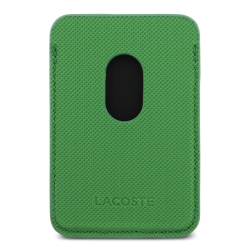 Lacoste картхолдер Wallet MagSafe Cardslot PVC Lacquer Metal logo Green