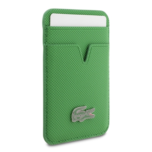 Lacoste картхолдер Wallet MagSafe Cardslot PVC Lacquer Metal logo Green