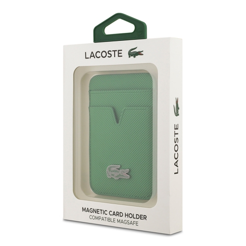 Lacoste картхолдер Wallet MagSafe Cardslot PVC Lacquer Metal logo Green