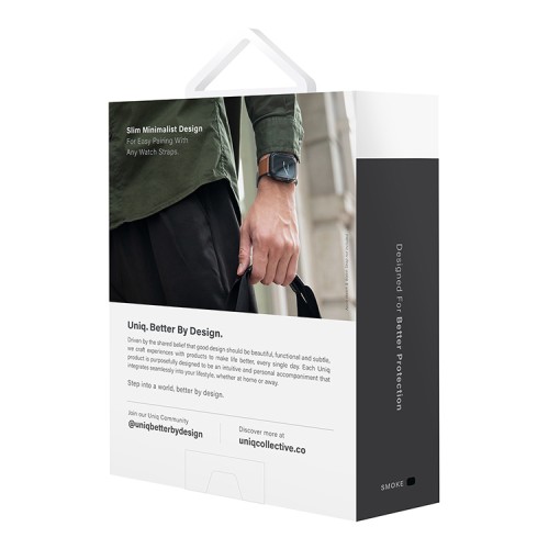 Чехол Uniq Garde для Apple Watch 45 мм, Smoke grey