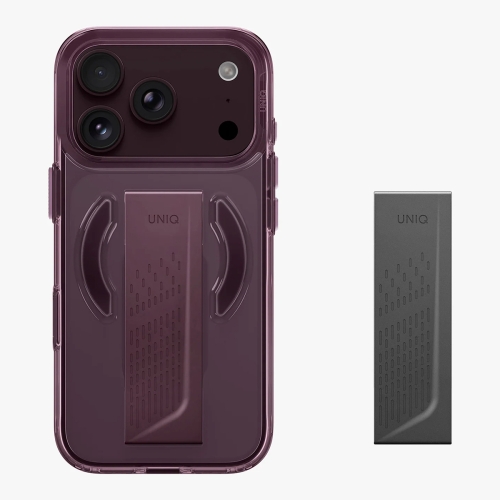 Uniq для iPhone 18 Pro/17 Pro чехол Heldro Air with FlexGrip Velvet Burgundy (MagSafe)