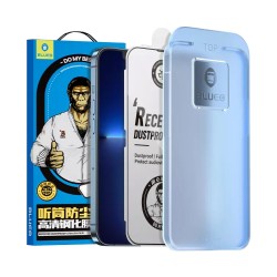 Защитное стекло BLUEO Large arc Dustproof для iPhone 14 Pro Max, черная рамка (+installer)