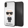 Чехол Karl Lagerfeld Iconic Karl Hard для iPhone XS Max, серебристый