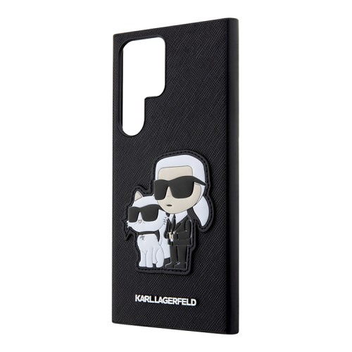 Чехол Lagerfeld PU Saffiano Monogram NFT Karl & Choupette Hard для Galaxy S23 Ultra, черный