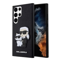 Чехол Lagerfeld PU Saffiano Monogram NFT Karl & Choupette Hard для Galaxy S23 Ultra, черный