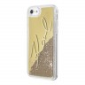Чехол Karl Lagerfeld Liquid glitter Karl signature для iPhone 7/8/SE 2020, золотой