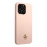 Чехол Guess Liquid Silicone 4G Small logo Hard для iPhone 13 Pro, розовый