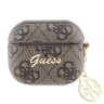 Чехол Guess PU leather 4G with metal logo and Charm для Airpods 3 (2021), коричневый
