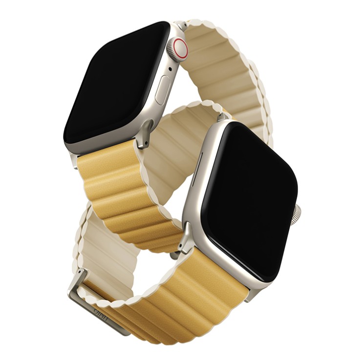 Ремешок Uniq Revix Premium Edition для Apple Watch 42-44-45-49 mm, желтый/бежевый