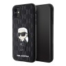 Чехол Lagerfeld PU Saffiano Monogram NFT Karl Ikonik Hard для iPhone 11, черный