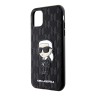 Чехол Lagerfeld PU Saffiano Monogram NFT Karl Ikonik Hard для iPhone 11, черный