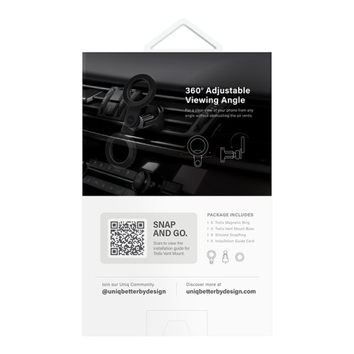 Uniq автодержатель TRELIX Magnetic Air vent Car mount Black