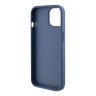 Guess для iPhone 15 чехол PU 4G Big metal logo Hard Blue