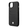 BMW для iPhone 15 чехол Signature Leather with Cardslot Hard Black