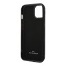 BMW для iPhone 15 чехол Signature Leather with Cardslot Hard Black