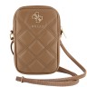 Guess для смартфонов сумка Wallet Zipper Pouch Quilted 4G metal logo Brown