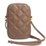 Guess для смартфонов сумка Wallet Zipper Pouch Quilted 4G metal logo Brown
