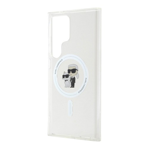 Karl Lagerfeld для Galaxy S24 Ultra чехол PC/TPU NFT Karl & Choupette прозрачный (MagSafe)