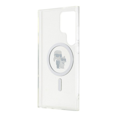 Karl Lagerfeld для Galaxy S24 Ultra чехол PC/TPU NFT Karl & Choupette прозрачный (MagSafe)