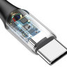 Baseus X-type Light USB-Type-C/USB-A (1 м), черный CATXD-A01