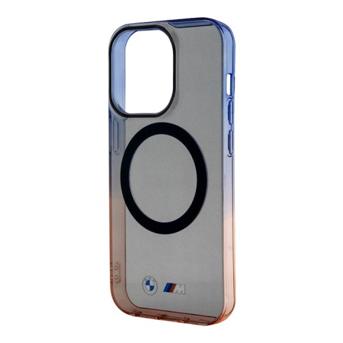 BMW для iPhone 15 Pro чехол M-Collection PC/TPU Gradient bumper Hard Grey (MagSafe)