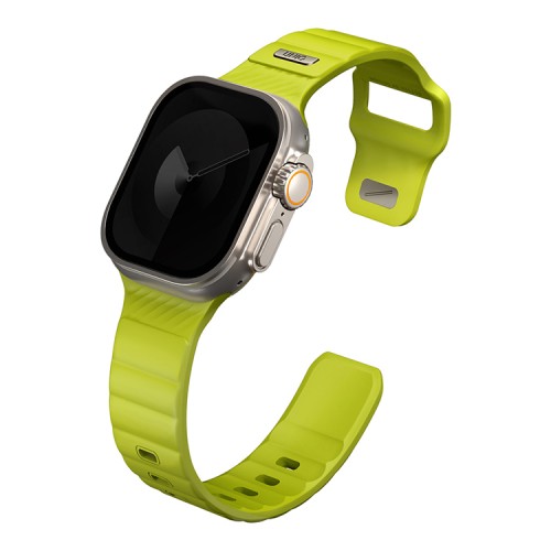 Uniq для Apple Watch 49-46-45-44 mm ремешок STRIDE FKM Rubber Lime Green