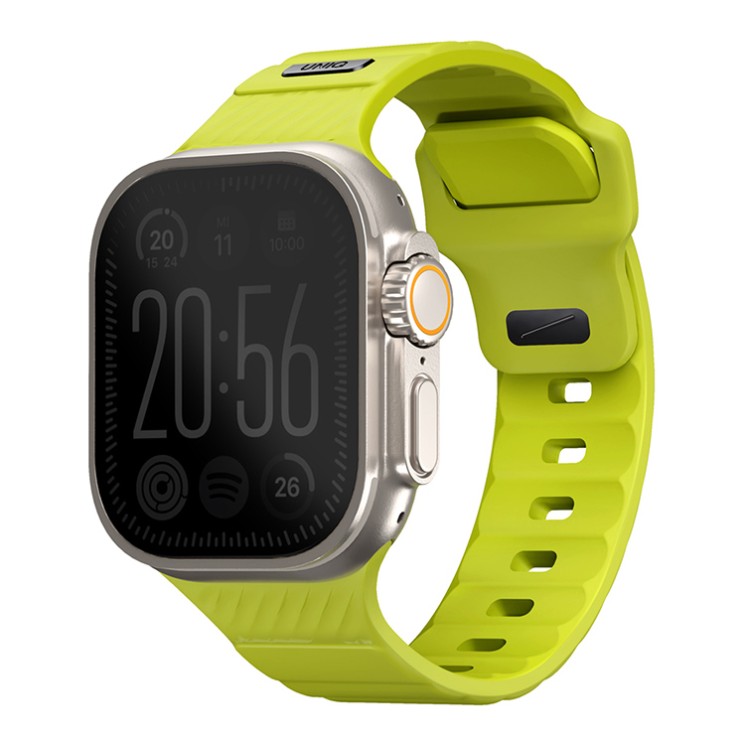 Uniq для Apple Watch 49/45/44/42 mm ремешок STRIDE FKM Rubber Lime Green