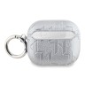 Karl Lagerfeld для Airpods 3 чехол PU Saffiano Monogram with ring NFT Metal Head Karl & Choupette Silver