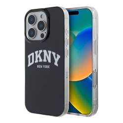 DKNY для iPhone 16 Pro Max чехол PC/TPU Double layer Arch Logo Black