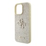 Guess для iPhone 16 Pro чехол Fixed Glitters 4G Big metal logo Gold