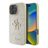 Guess для iPhone 16 Pro чехол Fixed Glitters 4G Big metal logo Gold