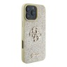 Guess для iPhone 16 Pro чехол Fixed Glitters 4G Big metal logo Gold