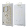 Guess для iPhone 16 Pro чехол Fixed Glitters 4G Big metal logo Gold