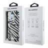 Karl Lagerfeld для iPhone 16 чехол PC/TPU Зебра со шнурком, черный