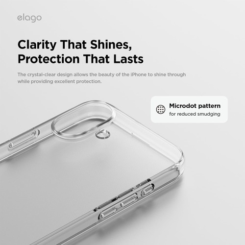 Elago для iPhone 16 чехол HYBRID (pc/tpu) Clear