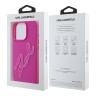 Karl Lagerfeld для iPhone 16 Pro Max чехол 3D Rubber Bicolor Signature Hard Fuchsia