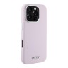 DKNY для iPhone 16 Pro чехол Liquid Silicone Metal logo and Camera frame Hard Pink (MagSafe)