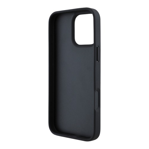 U.S. Polo для iPhone 16 Pro чехол PU Double horse logo and Stripes Hard Black