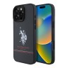 U.S. Polo для iPhone 16 Pro чехол PU Double horse logo and Stripes Hard Black