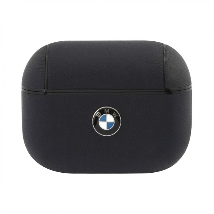 BMW Signature leather with Metal logo для AirPods Pro, синий BMAPCSLNA
